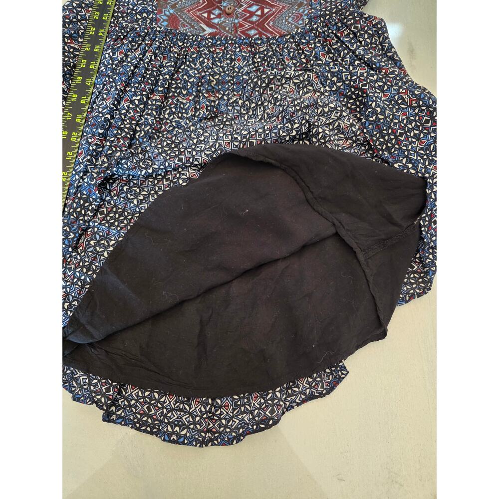 Free People Sundown Babydoll Mini Dress SZ XS Cutout Bohemian Pockets - Picture 6 of 9